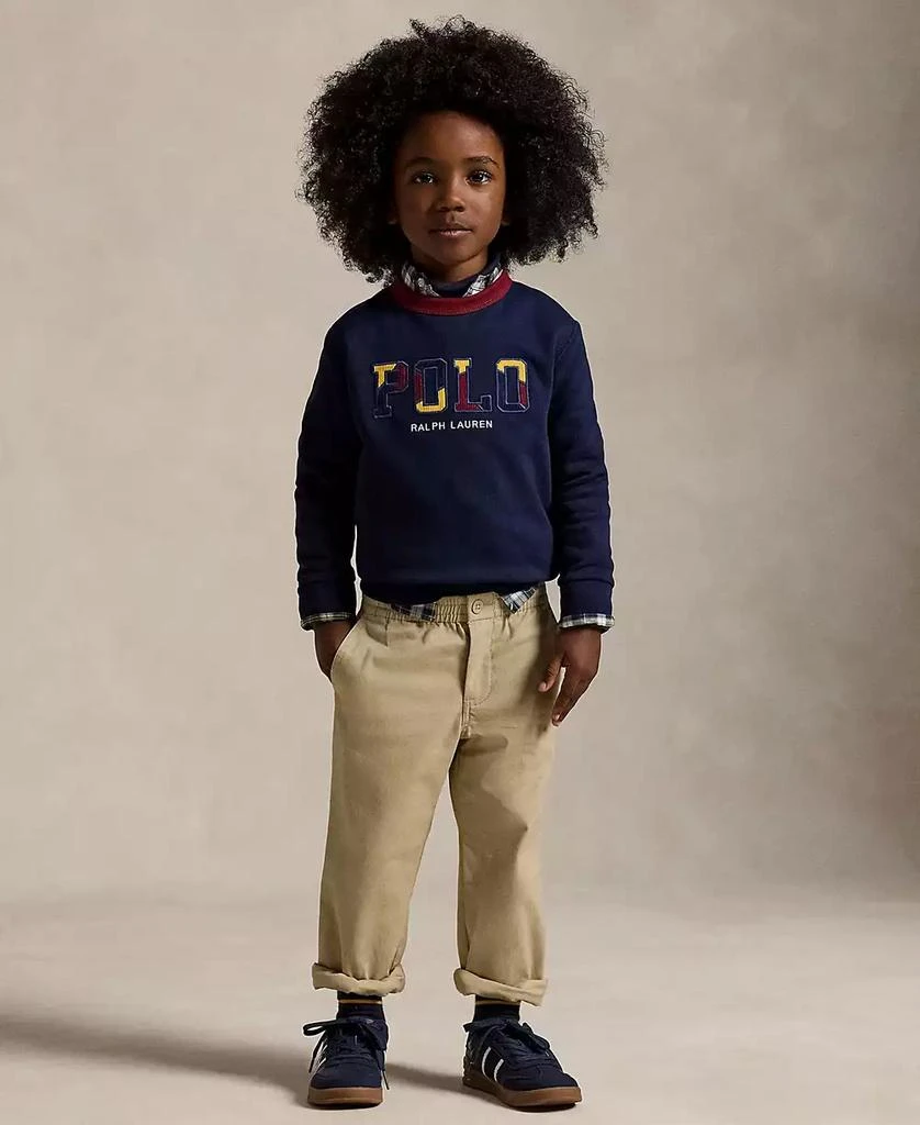 商品Ralph Lauren|Toddler and Little Boys Corduroy-Logo Fleece Sweatshirt,价格¥203,第2张图片详细描述