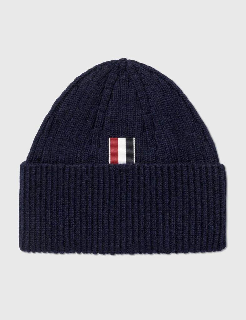 商品Thom Browne|4 BAR STRIPE CASHMERE RIB HAT,价格¥3128,第2张图片详细描述