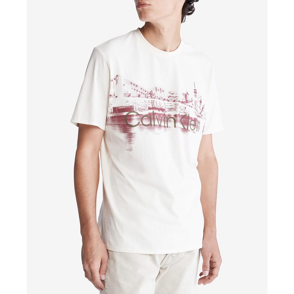 商品Calvin Klein|Men's Short-Sleeve NYC Skyline Graphic T-Shirt,价格¥316,第1张图片