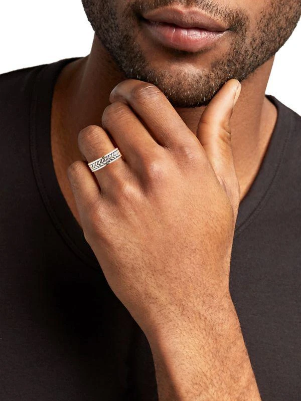 商品Effy|Sterling Silver Textured Ring,价格¥762,第2张图片详细描述