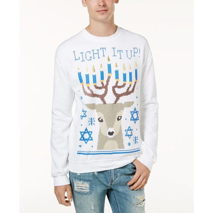 商品American Rag|Men's Light It Up Hanukkah Fleece, Created for Macy's,价格¥61,第1张图片