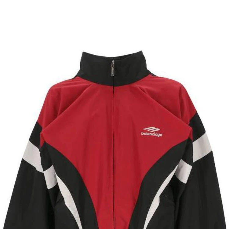 商品[国内直发] Balenciaga|巴黎世家 短款拼色双头拉链立领长袖夹克外套 宽松版型 男款 黑色,价格¥8051,第7张图片详细描述