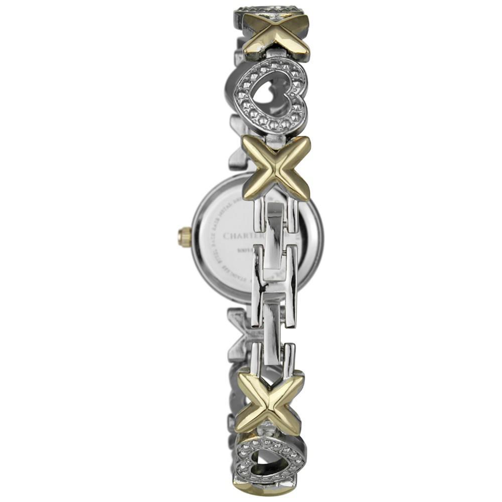 商品Charter Club|Women's Two-Tone Mixed Metal Heart Bracelet Watch, 22mm, Created for Macy's,价格¥118,第5张图片详细描述