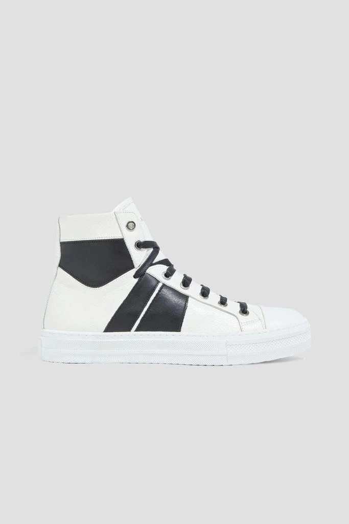 商品AMIRI|Sunset two-tone pebbled-leather high-top sneakers,价格¥901,第1张图片