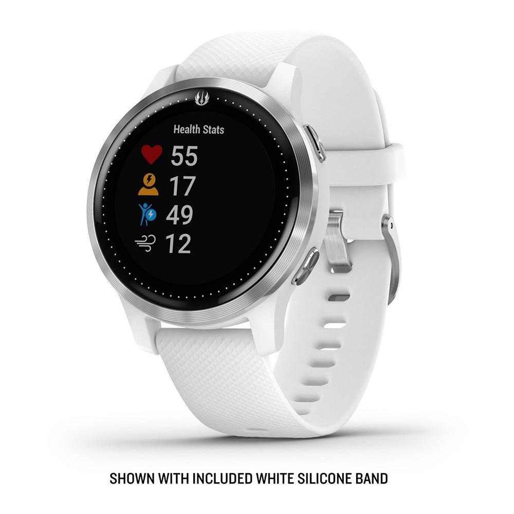 Unisex vivoactive 4 Legacy Saga White Silicone Strap Touchscreen Smart Watch 40mm商品第8张图片规格展示