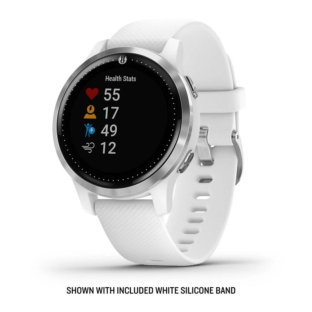 Unisex vivoactive 4 Legacy Saga White Silicone Strap Touchscreen Smart Watch 40mm 商品