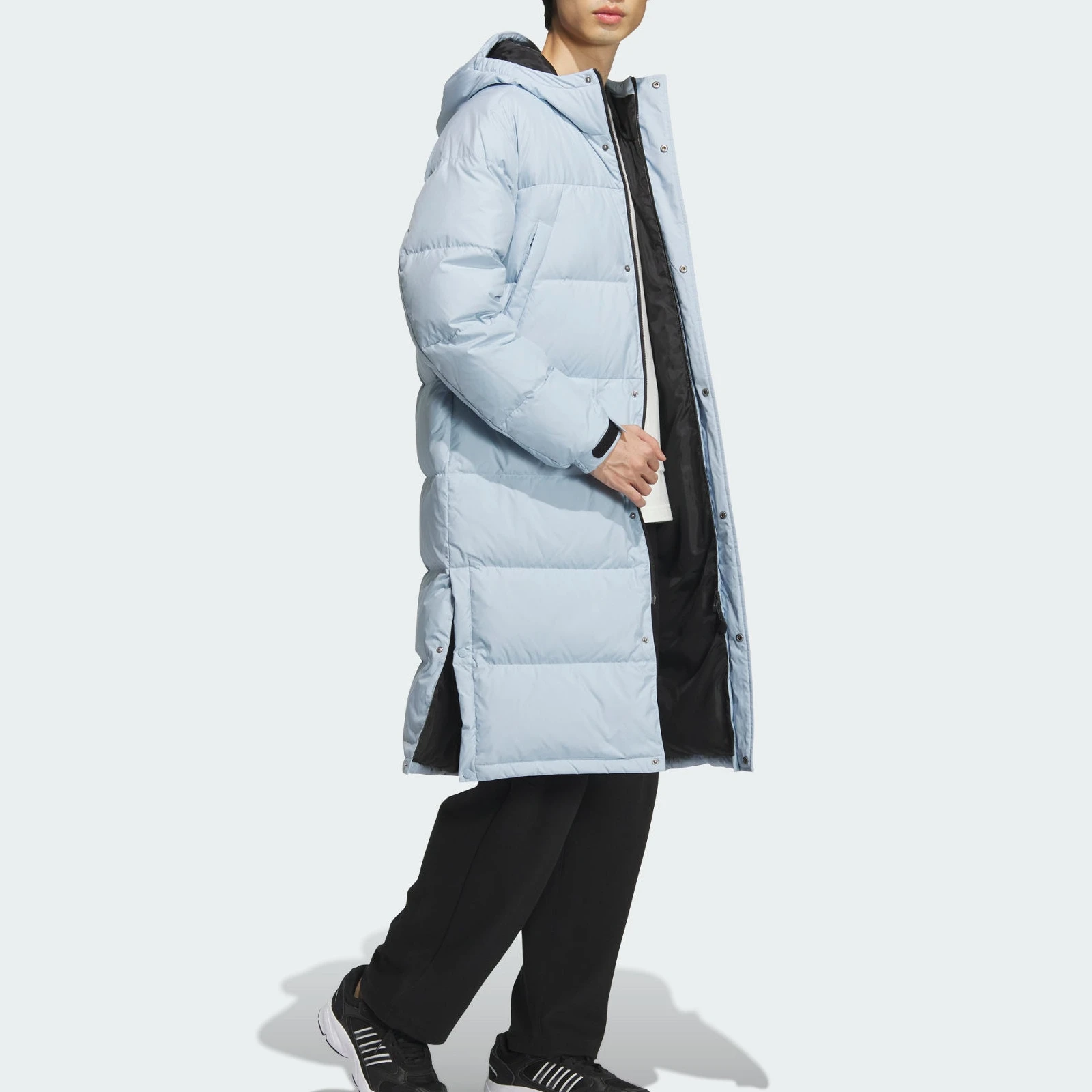 商品[国内直发] Adidas|[预售3天]adidas LONG DOWN 舒适长款保暖百搭含羽绒外套 男女同款 蓝色,价格¥869,第4张图片详细描述