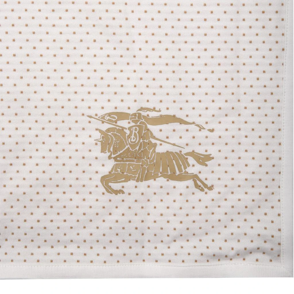 商品Burberry|White Babies Blanket With All-over Logo And Pattern,价格¥2553,第2张图片详细描述