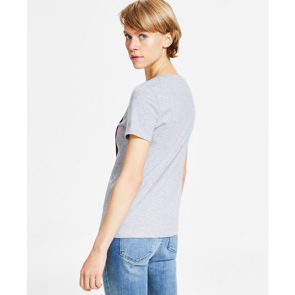 商品Tommy Hilfiger|Women's Cotton Logo T-Shirt,价格¥156,第4张图片详细描述