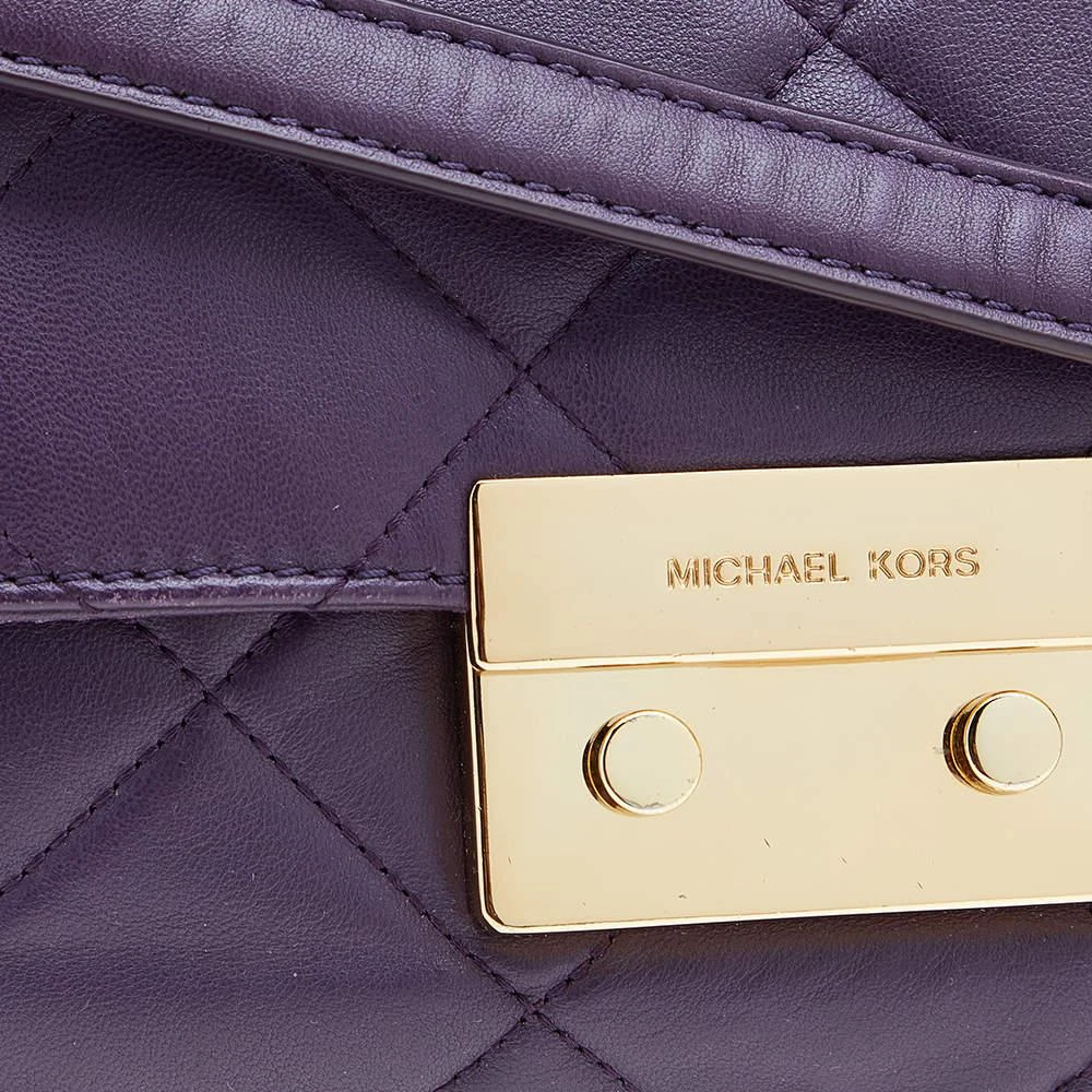 商品[二手商品] Michael Kors|Michael Kors Purple Quilted Leather Sloan Chain Bag,价格¥1157,第5张图片详细描述