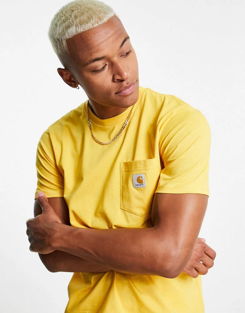 商品Carhartt|Carhartt WIP pocket t-shirt in yellow,价格¥284,第4张图片详细描述