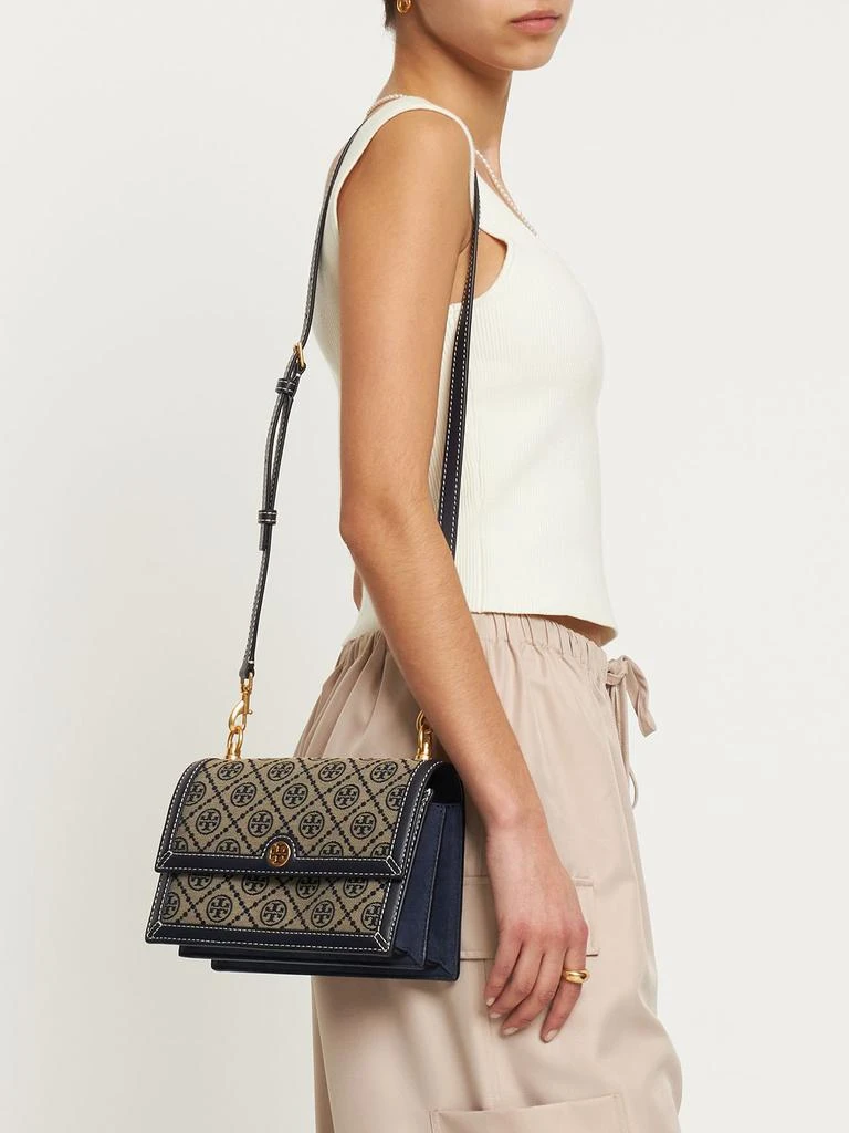 商品Tory Burch|Small T Monogram Canvas Shoulder Bag,价格¥3433,第2张图片详细描述
