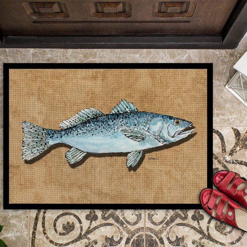 商品Caroline's Treasures|24 in x 36 in Speckled Trout Door Mat Indoor/Outdoor,价格¥314,第2张图片详细描述