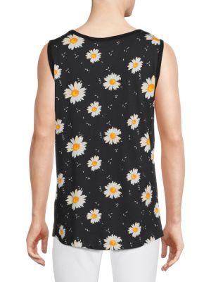 Floral Sleeveless T Shirt商品第2张图片规格展示