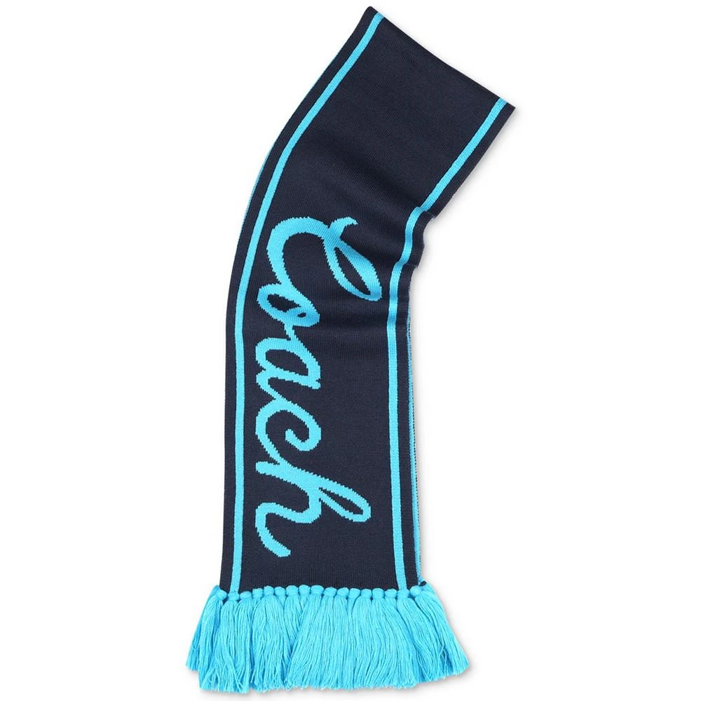 商品Coach|Women's Varsity Logo Knit Fringe-Trim Scarf,价格¥721,第1张图片