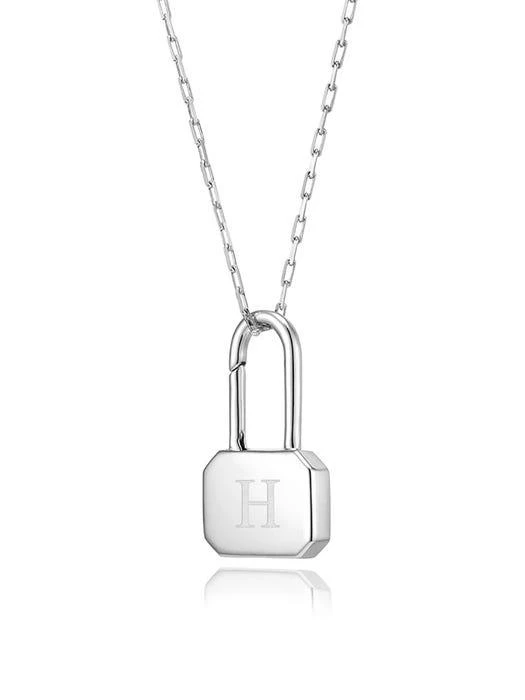 商品hyeres-lor|Name Lock Upper Case Necklace L (HL5T23503W9XXX_1),价格¥1238,第1张图片