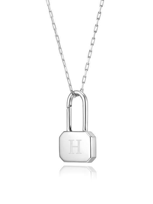 商品hyeres-lor|Name Lock Upper Case Necklace L (HL5T23503W9XXX_1),价格¥1579,第1张图片