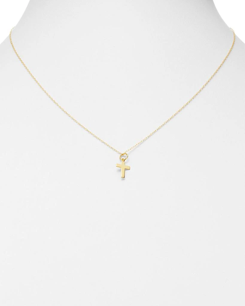 14K Yellow Gold Cross Pendant Necklace, 16"-18" 商品