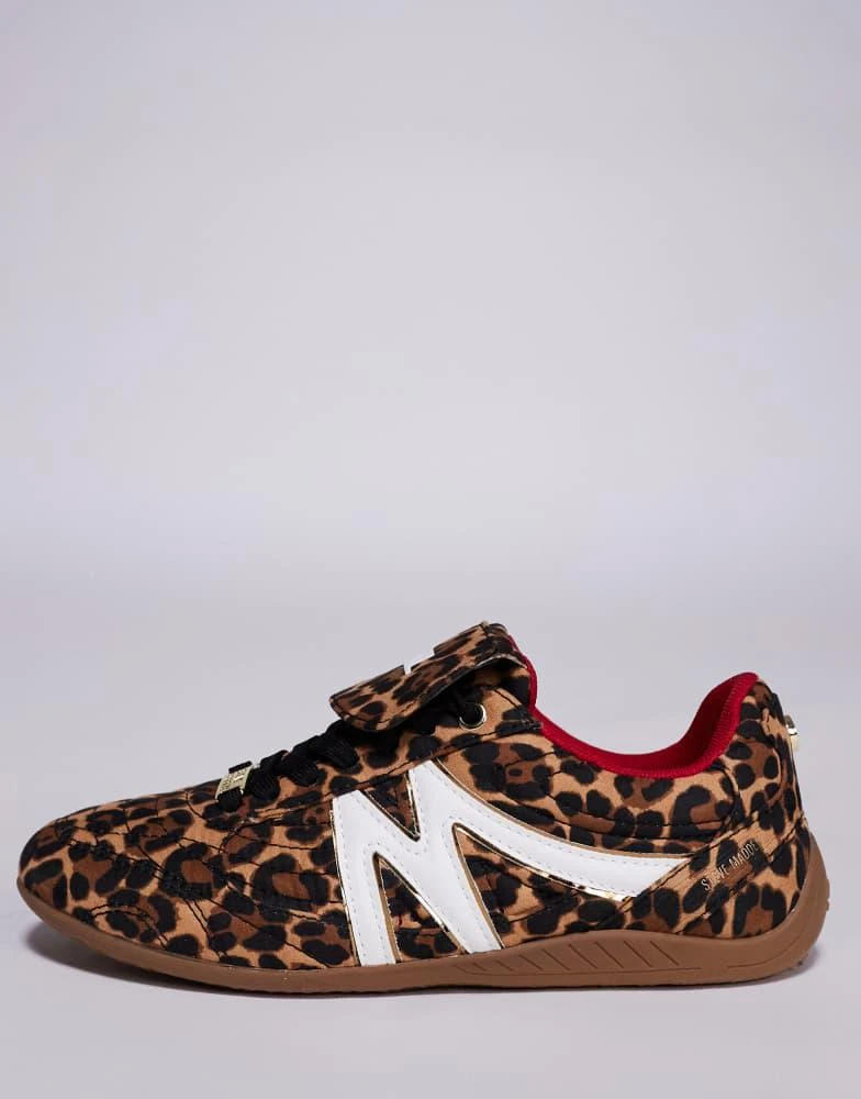 商品Steve Madden|Steve Madden Freekick trainers with fold over detail in leopard,价格¥778,第2张图片详细描述