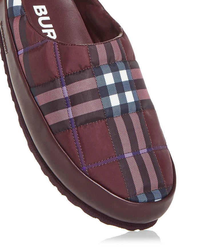 商品Burberry|Men's Northaven Check Quilted Slipper Mules,价格¥1850,第3张图片详细描述