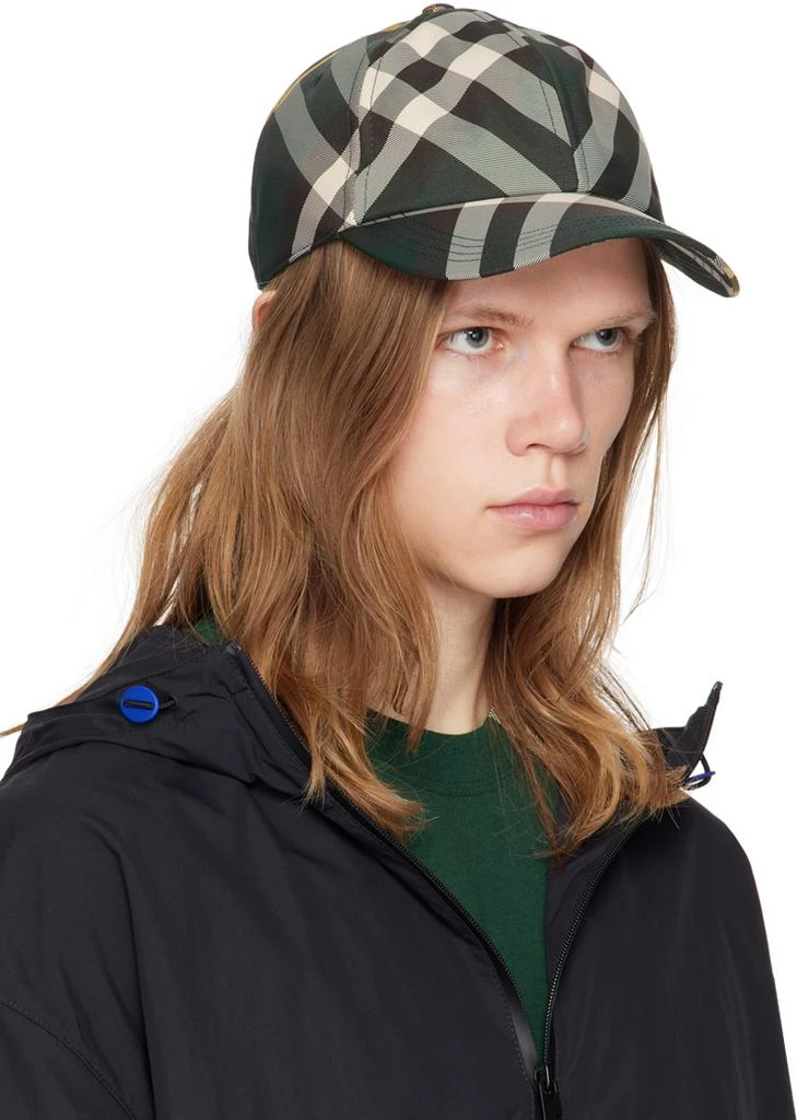 商品Burberry|Green Check Baseball Cap,价格¥3578,第2张图片详细描述