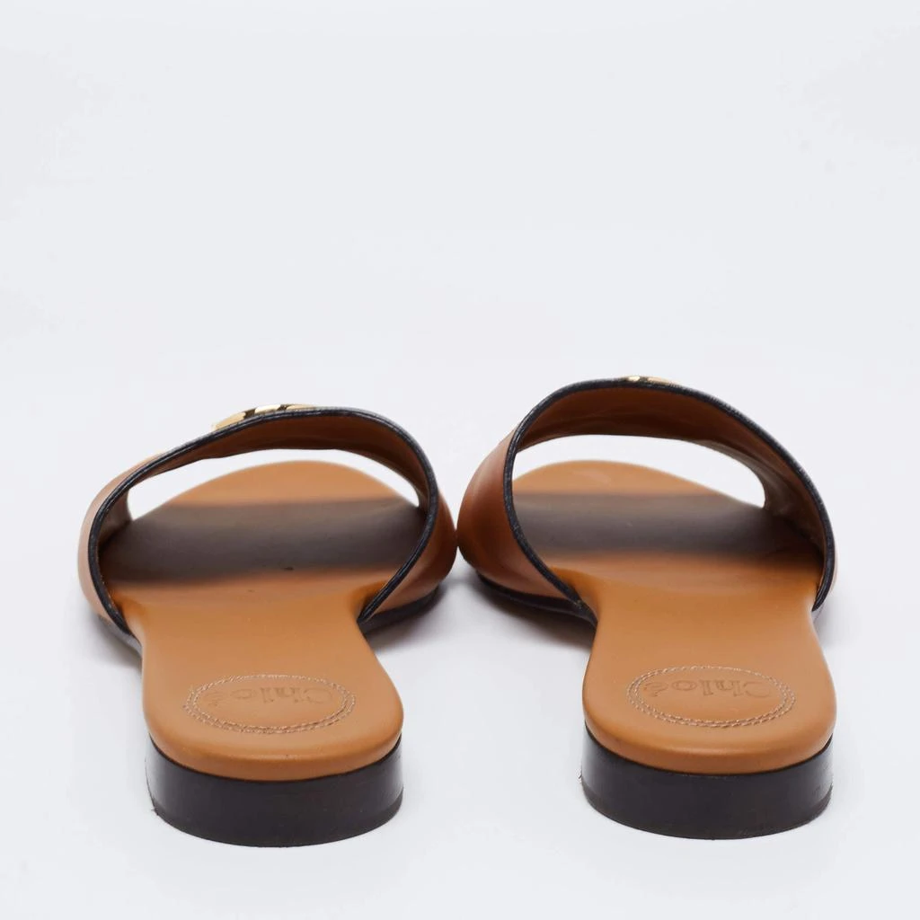 商品[二手商品] Chloé|Chloe Brown Suede And Leather Flat Sandals  Size 40.5,价格¥2446,第5张图片详细描述