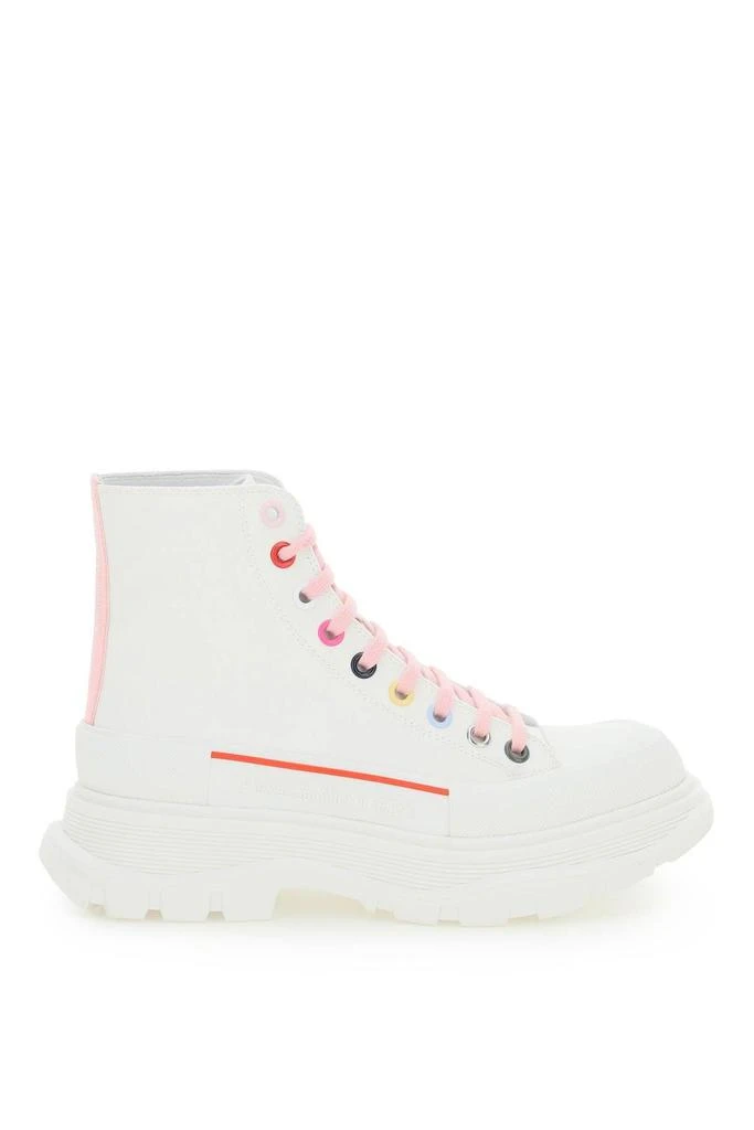 商品Alexander McQueen|TREAD SLEEK BOOTS WITH RAINBOW EYELETS,价格¥3568,第1张图片