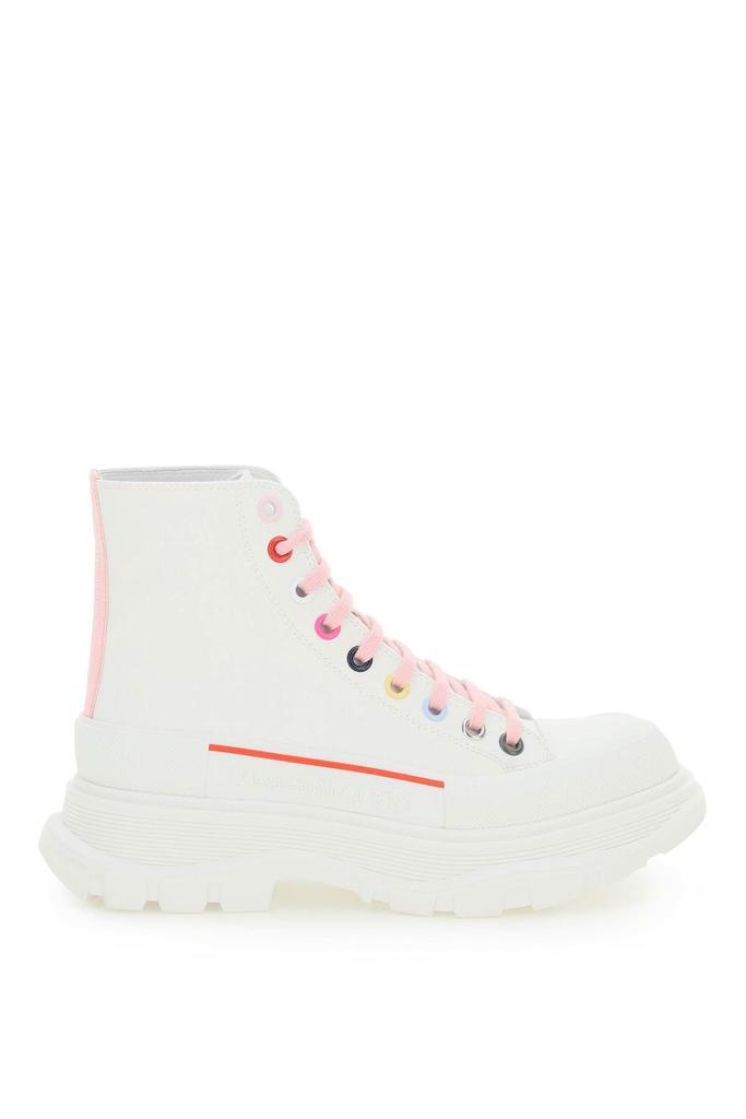 商品Alexander McQueen|TREAD SLEEK BOOTS WITH RAINBOW EYELETS,价格¥3081,第1张图片