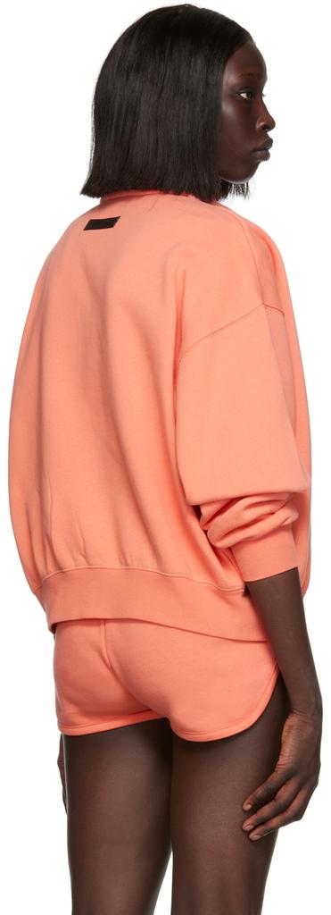 Essentials纯色立领徽标长袖夹克珊瑚色女商品第3张图片规格展示