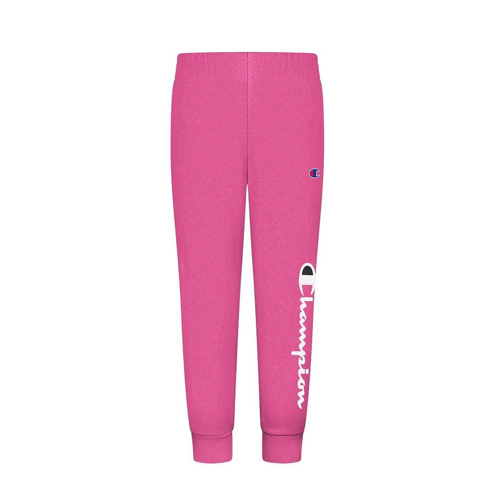 商品CHAMPION|Little Girls Script T-shirt and Fleece Jogger Pants, 2 Piece Set,价格¥108,第3张图片详细描述