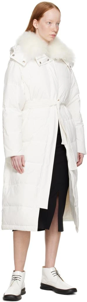 商品Yves Salomon|White Quilted Down Jacket,价格¥3626,第5张图片详细描述