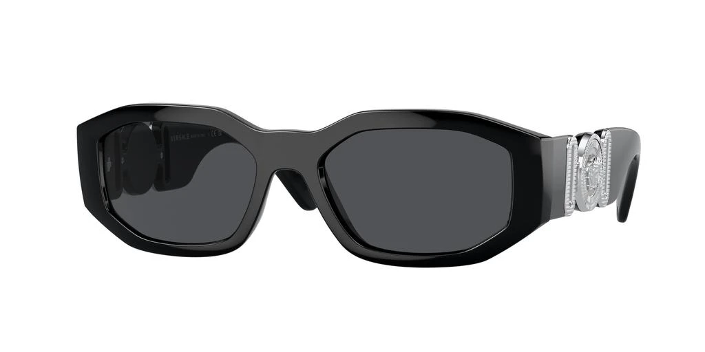 商品Versace|Dark Gray Geometric Unisex Sunglasses VE4361 542287 53,价格¥1200,第1张图片