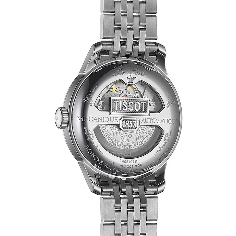 商品Tissot|Men's Swiss Le Locle Stainless Steel Bracelet Watch 39mm,价格¥4959,第5张图片详细描述