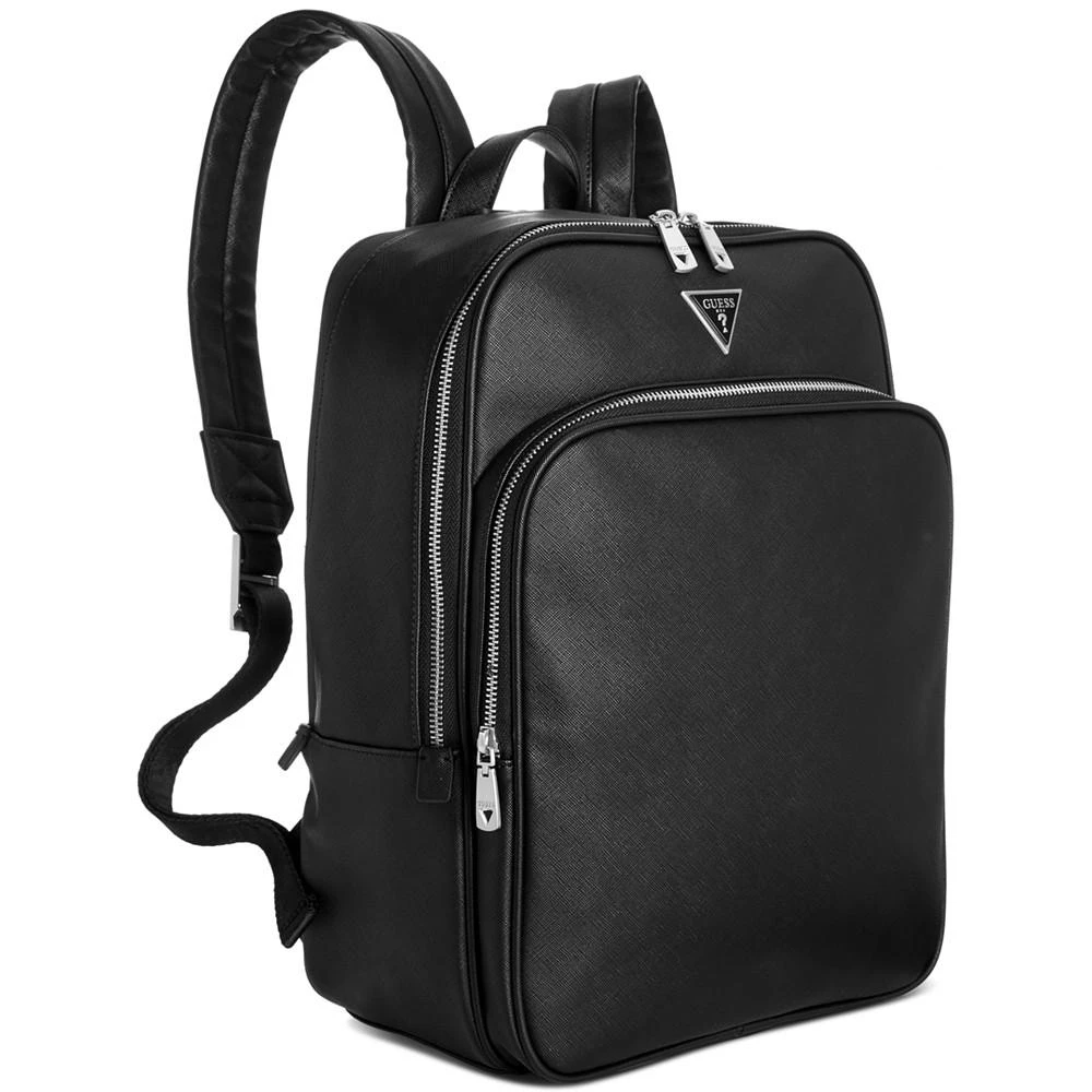 商品GUESS|Men's Certosa Squared Faux-Leather Backpack,价格¥971,第4张图片详细描述