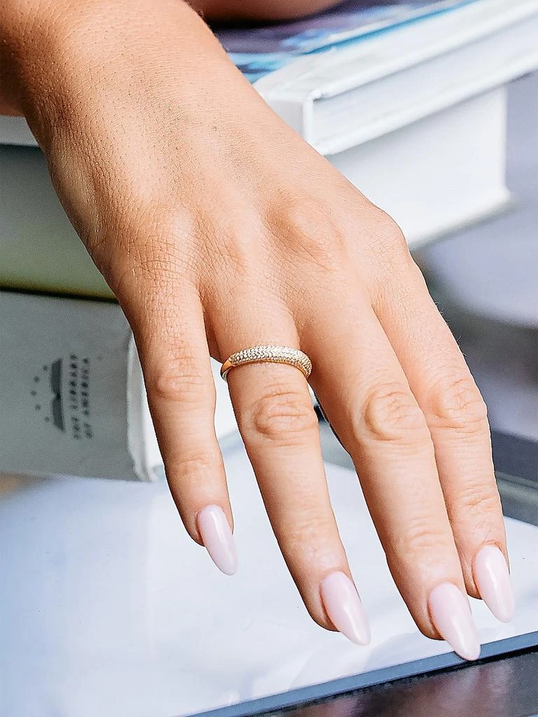 商品brook & york|Marian 14K-Yellow-Gold Vermeil & Cubic Zirconia Domed Ring,价格¥725,第2张图片详细描述