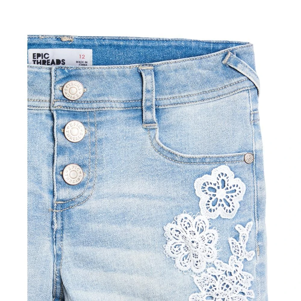 Big Girls Lace Denim Shorts, Created For Macy's 商品