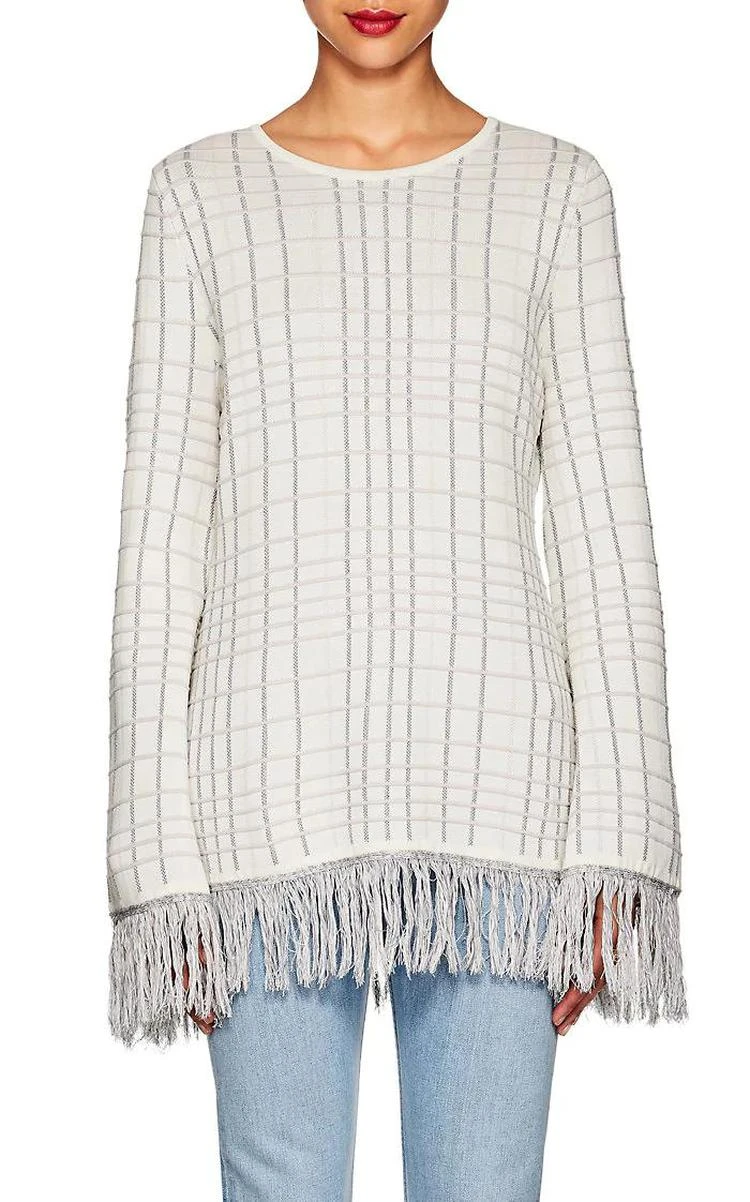 商品PRABAL GURUNG|Plaid Jacquard-Knit Top,价格¥1159,第1张图片
