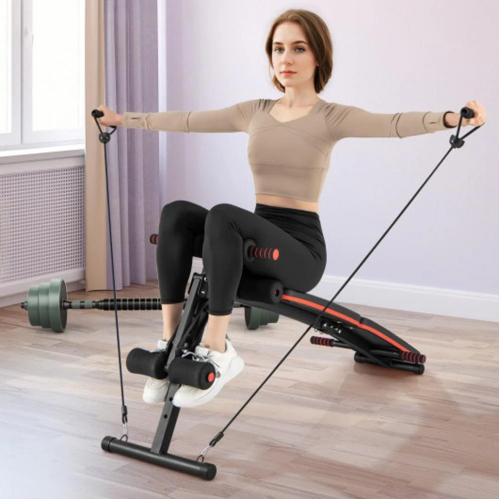 商品Hivvago|Multifunctional Sit up Bench 4 Position Adjustable Metal Workout Bench,价格¥776,第1张图片