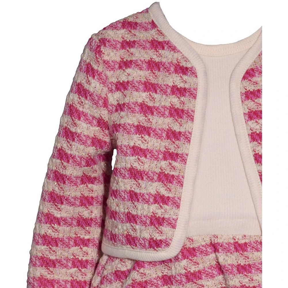 商品Bonnie Baby|Baby Girls Jacket and Long Sleeve Knit Dress, 2 Piece Set,价格¥305,第3张图片详细描述