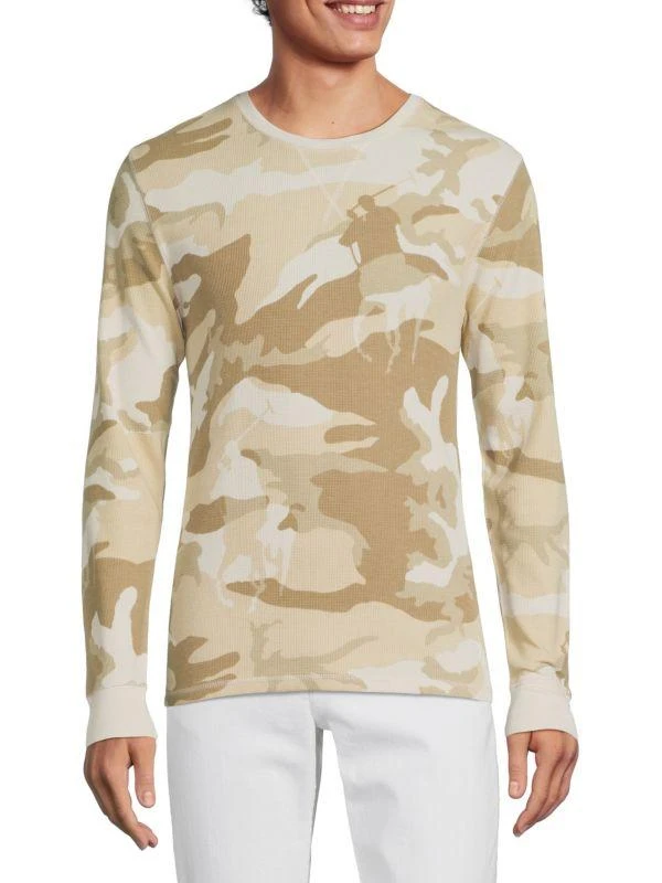 商品Ralph Lauren|Camo Waffle Knit Crewneck Tee,价格¥266,第1张图片