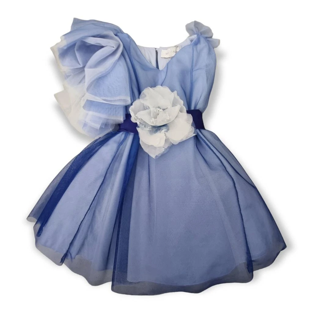 商品MONNALISA|Monnalisa V-Neck Single-Sleeved Dress,价格¥1411,第1张图片