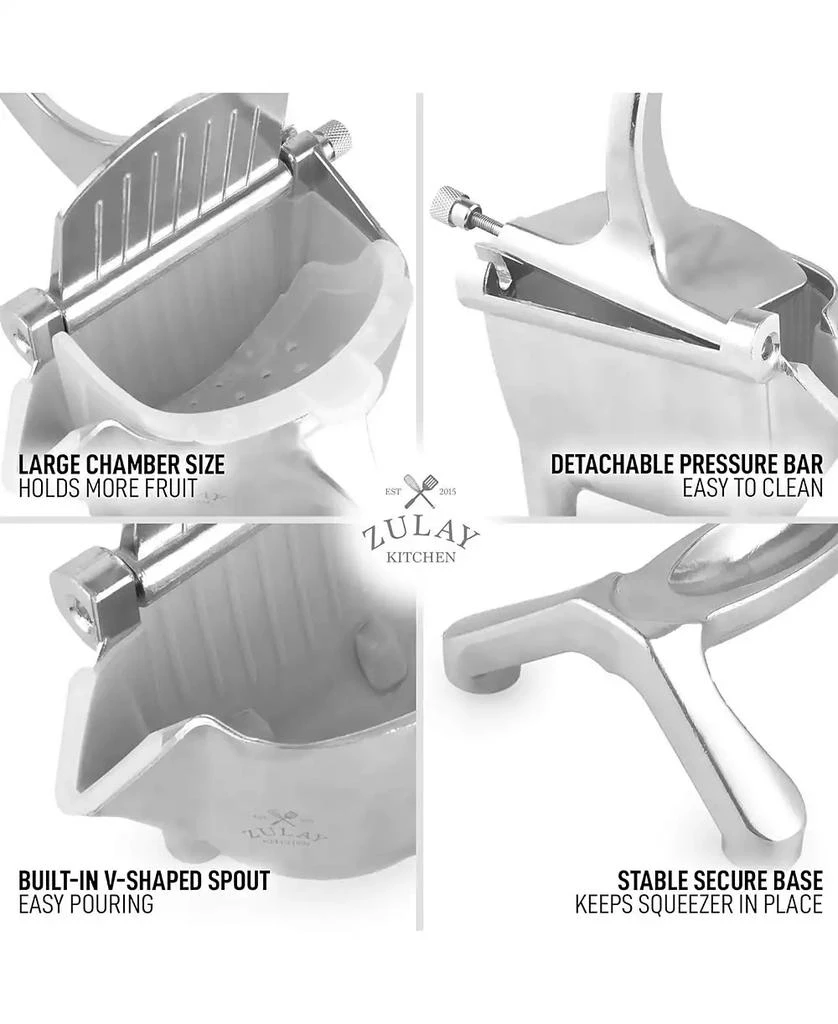商品Zulay Kitchen|Fruit Juice Press Squeezer with Detachable Lever & Removable Strainer,价格¥190,第5张图片详细描述
