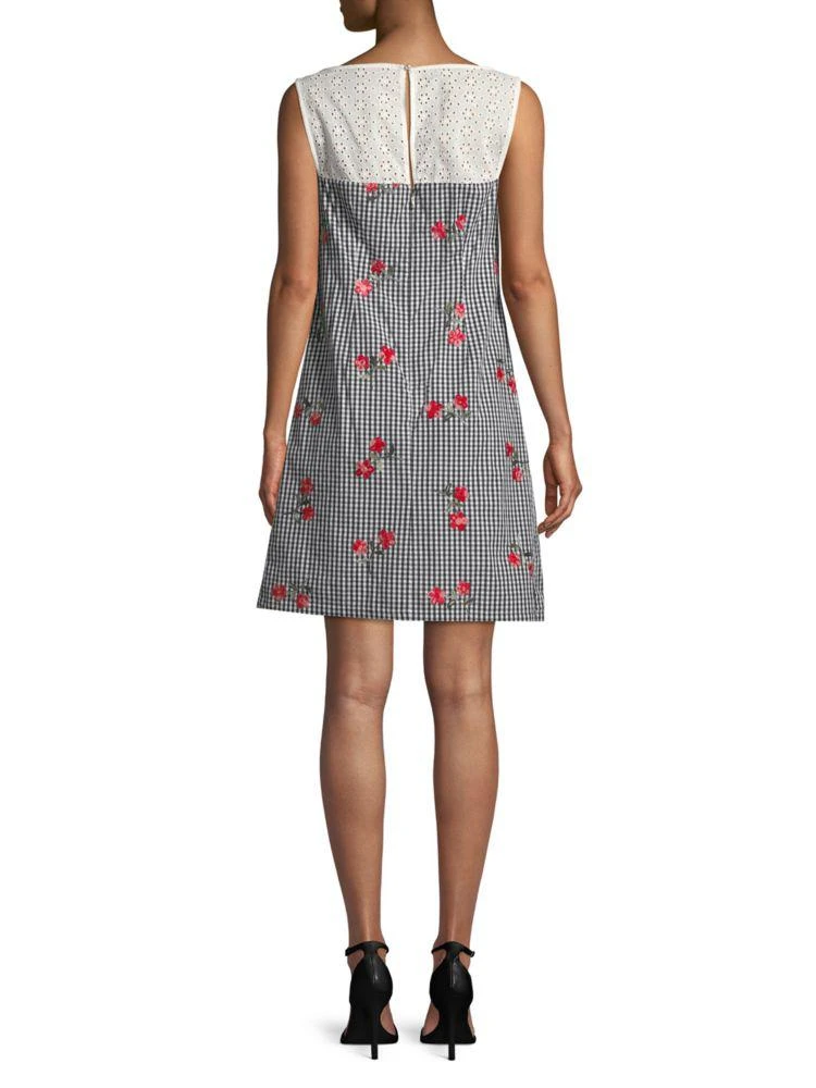 商品Karl Lagerfeld Paris|Eyelet Cotton Shift Dress,价格¥300,第2张图片详细描述