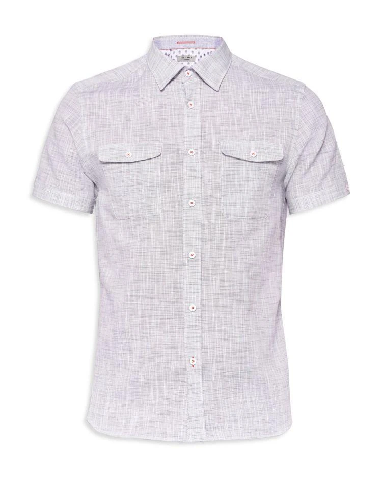 商品Ted Baker London|Alvor Textured Regular Fit Button-Down Shirt,价格¥615,第4张图片详细描述
