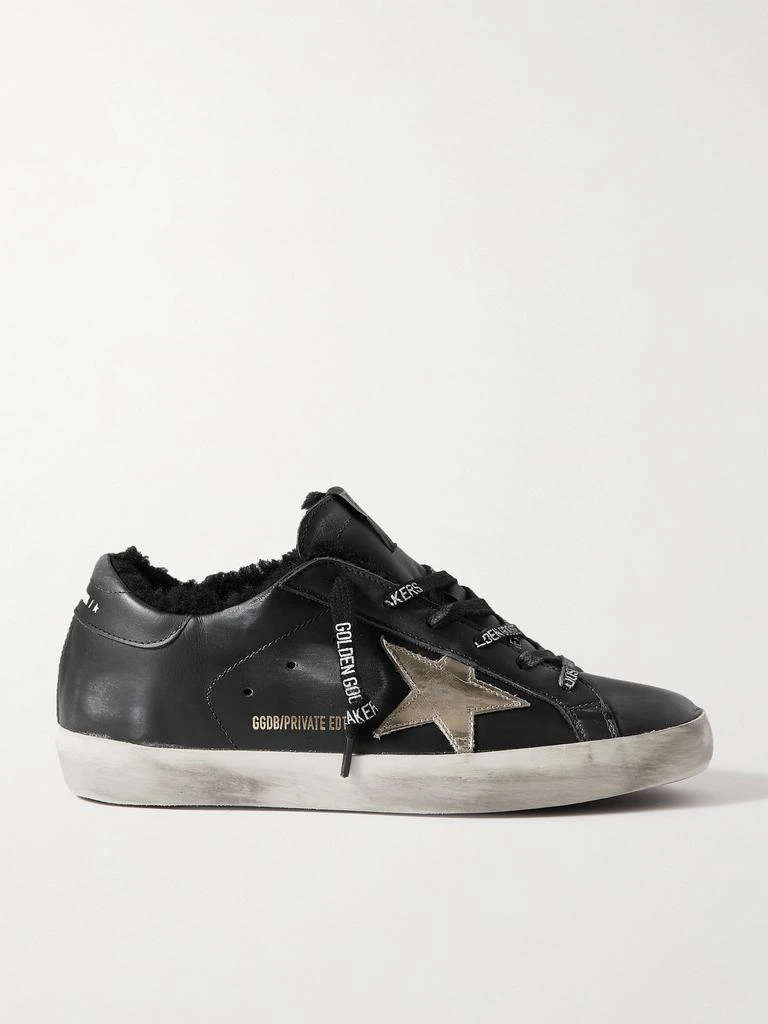 商品Golden Goose|Superstar 羊毛皮衬里仿旧皮革运动鞋  - IT35,价格¥6446,第1张图片