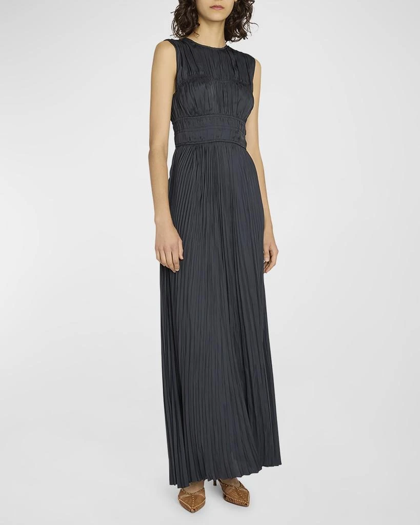 商品Ulla Johnson|Delia Sleeveless Pleated Satin Gown,价格¥4607,第3张图片详细描述