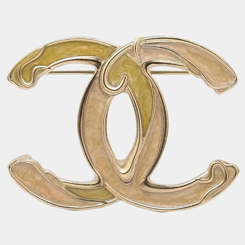 商品[二手商品] Chanel|Chanel CC Brooch Pin Gold 10P,价格¥6032,第1张图片