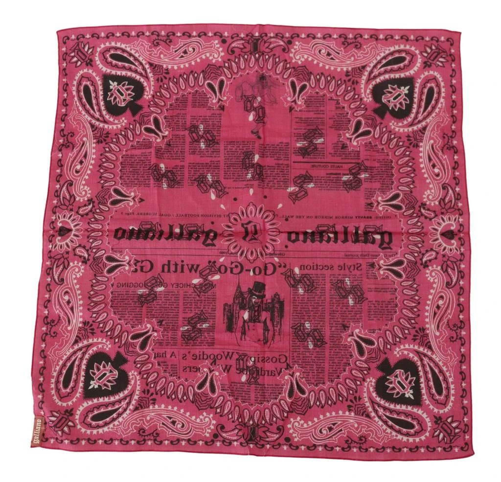 商品[二手商品] John Galliano|John Galliano Bandana Wrap Foulard Square Handkerchief Men's Scarf,价格¥1064,第3张图片详细描述