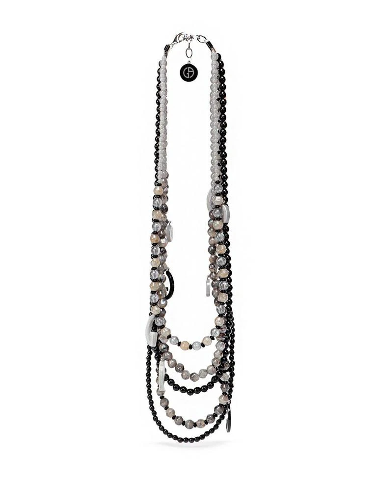 商品Giorgio Armani|Giorgio Armani Logo Charm Beads Necklace,价格¥6433,第1张图片