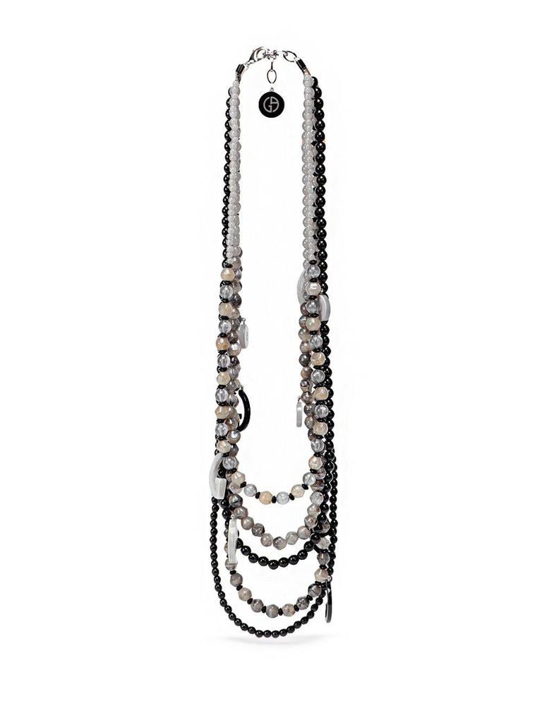 商品Giorgio Armani|Giorgio Armani Logo Charm Beads Necklace,价格¥5926,第1张图片